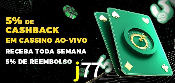 Promoções do cassino ao Vivo j77